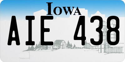 IA license plate AIE438
