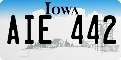 IA license plate AIE442