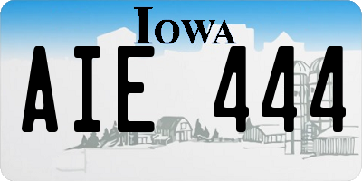 IA license plate AIE444