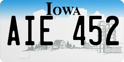 IA license plate AIE452