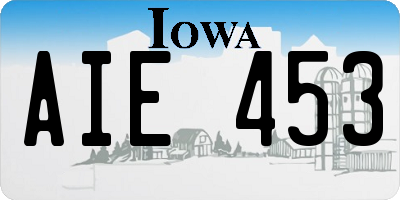 IA license plate AIE453