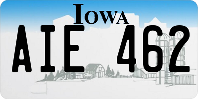 IA license plate AIE462