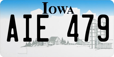 IA license plate AIE479