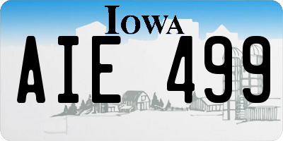 IA license plate AIE499