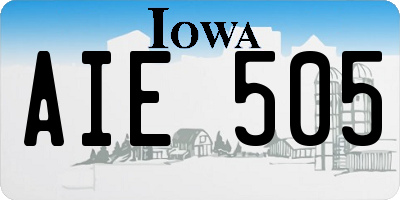 IA license plate AIE505