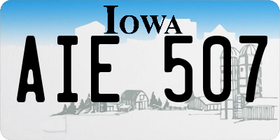 IA license plate AIE507