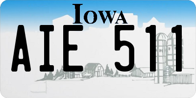 IA license plate AIE511