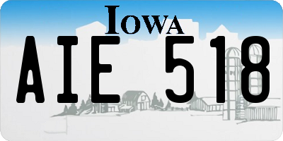 IA license plate AIE518