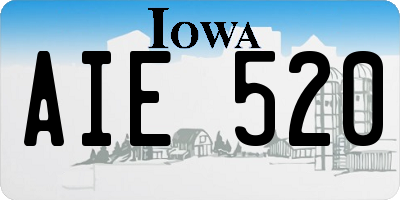 IA license plate AIE520
