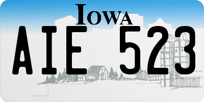 IA license plate AIE523