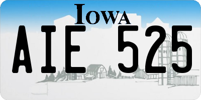 IA license plate AIE525