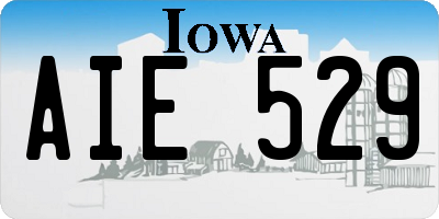 IA license plate AIE529