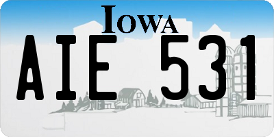 IA license plate AIE531