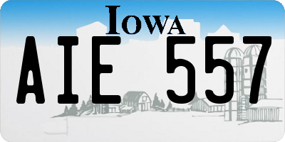 IA license plate AIE557