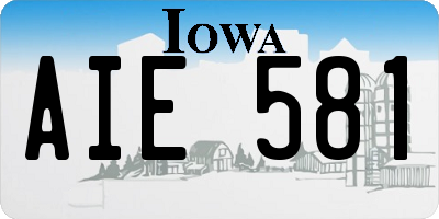 IA license plate AIE581