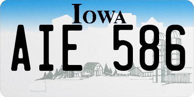 IA license plate AIE586