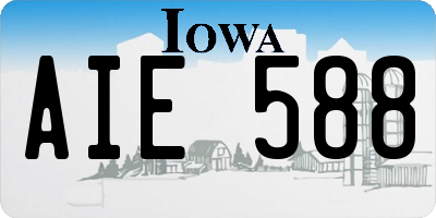 IA license plate AIE588