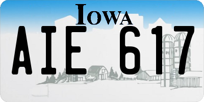 IA license plate AIE617