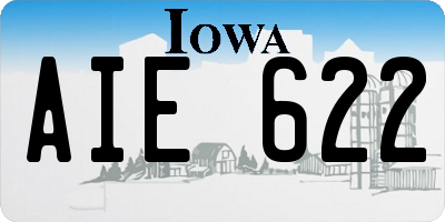 IA license plate AIE622