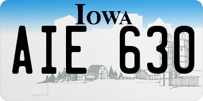 IA license plate AIE630