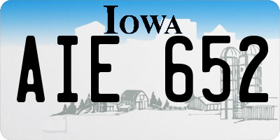 IA license plate AIE652
