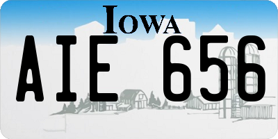 IA license plate AIE656