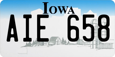 IA license plate AIE658