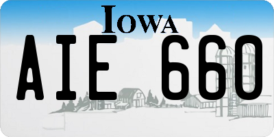 IA license plate AIE660