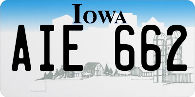 IA license plate AIE662