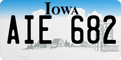 IA license plate AIE682