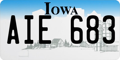 IA license plate AIE683