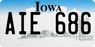 IA license plate AIE686