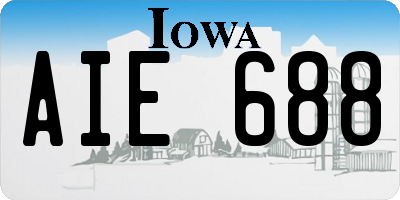 IA license plate AIE688