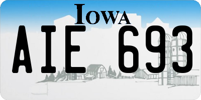 IA license plate AIE693