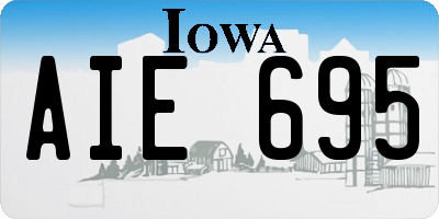 IA license plate AIE695