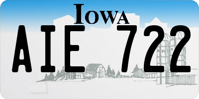 IA license plate AIE722
