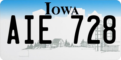 IA license plate AIE728