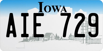 IA license plate AIE729