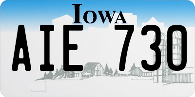 IA license plate AIE730