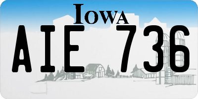 IA license plate AIE736