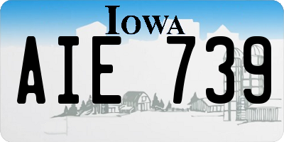 IA license plate AIE739