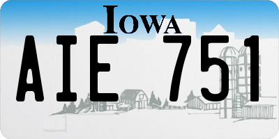 IA license plate AIE751
