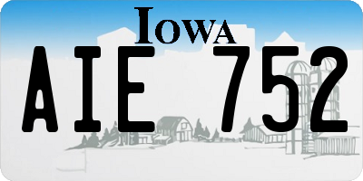 IA license plate AIE752