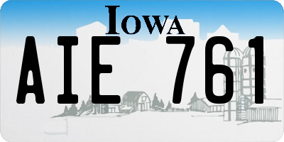 IA license plate AIE761