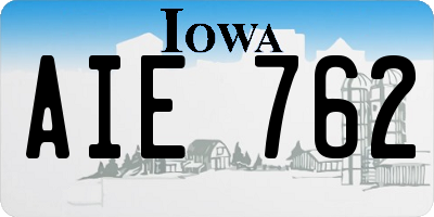 IA license plate AIE762