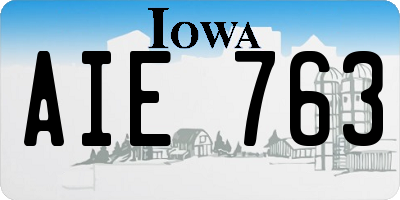 IA license plate AIE763