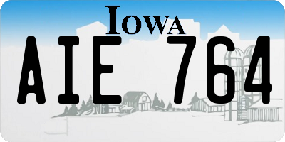 IA license plate AIE764