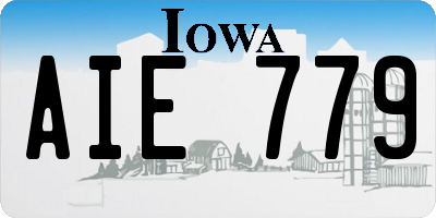 IA license plate AIE779