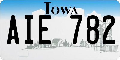 IA license plate AIE782
