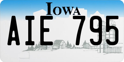 IA license plate AIE795
